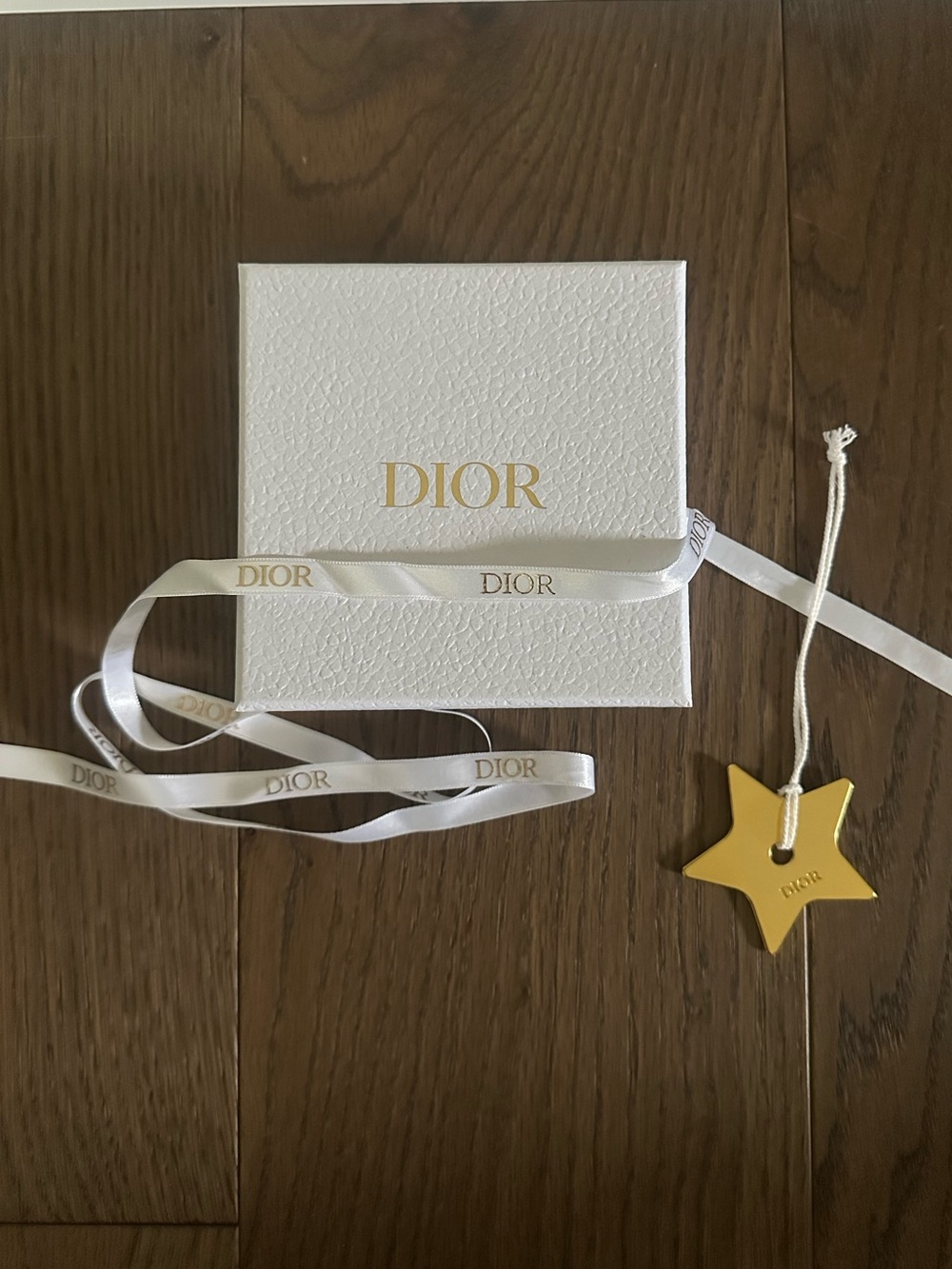 Dior authentic box, ribbon and star ornament